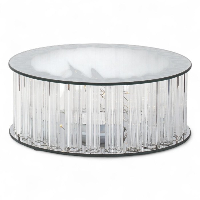 ALZATA VETRO CON LED D25 H10